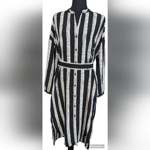 princess polly baby blue dress Navy Floral Belted Maxi Shirt Dress - Women's Dresses main image 0